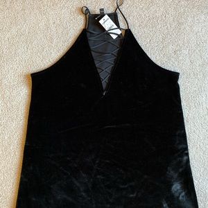 Velvet Cross Front Tank